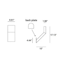 Load image into Gallery viewer, Chilone Outdoor Wall Light - line drawing.