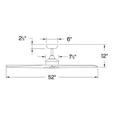 Load image into Gallery viewer, Chisel Ceiling Fan - line drawing.