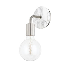 Load image into Gallery viewer, Chloe Wall Light in Polished Nickel/Non-Adjustable/1-Light.
