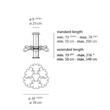 Load image into Gallery viewer, Chlorophilia LED Suspension Light - line drawing.
