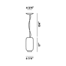 Load image into Gallery viewer, Chouchin 2 LED Pendant Light - line drawing.