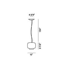 Load image into Gallery viewer, Chouchin 3 LED Pendant Light - line drawing.