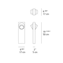 Load image into Gallery viewer, Ciclope Outdoor LED Path Light - line drawing.