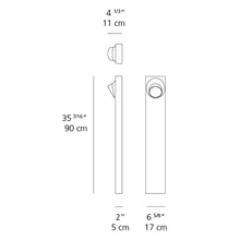 Load image into Gallery viewer, Ciclope Outdoor LED Path Light - line drawing.
