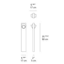 Load image into Gallery viewer, Ciclope Outdoor LED Path Light - line drawing.