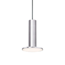 Load image into Gallery viewer, Cielo LED Pendant Light in Satin Aluminum/Gray.