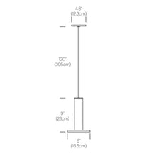 Load image into Gallery viewer, Cielo Plus LED Pendant Light - line drawing.