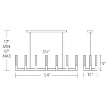 Load image into Gallery viewer, Cinema LED Pendant Light - line drawing.