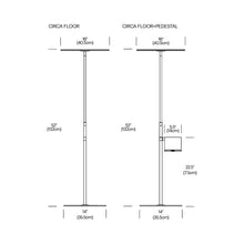 Load image into Gallery viewer, Circa LED Floor Lamp - line drawing.