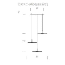 Load image into Gallery viewer, Circa LED Multi-Light Pendant Light - line drawing.