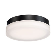 Load image into Gallery viewer, Circa Round LED Flush Mount Ceiling Light in Black and White.