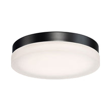 Load image into Gallery viewer, Circa Round LED Flush Mount Ceiling Light in Medium/Black.