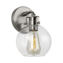 Load image into Gallery viewer, Clara Bath Wall Light in Satin Nickel.