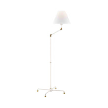 Load image into Gallery viewer, Classic No.1 Floor Lamp in Aged Brass/White.