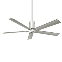Load image into Gallery viewer, Clean LED Ceiling Fan in Polished Nickel.