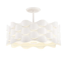 Load image into Gallery viewer, Coastal Current LED Semi-Flush Mount Ceiling Light in White.