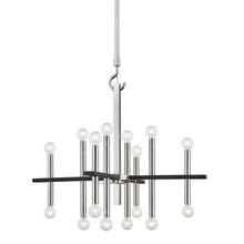 Load image into Gallery viewer, Colette Chandelier in Polished Nickel / Black/16-Light.