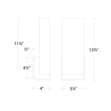 Load image into Gallery viewer, Coltrane LED Wall Light - line drawing.