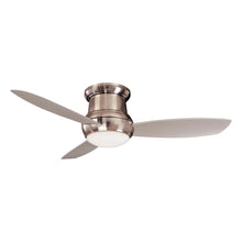 Load image into Gallery viewer, Concept II LED Outdoor Ceiling Fan in Brushed Nickel / White Opal.