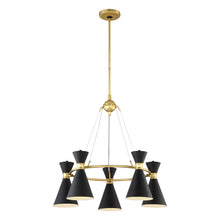 Load image into Gallery viewer, Conic Chandelier in Honey Gold/5-Light.