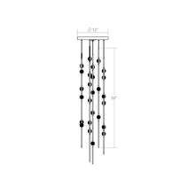Load image into Gallery viewer, Constellation® Andromeda Round LED Pendant Light - line drawing.