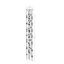 Load image into Gallery viewer, Constellation® Andromeda Round LED Pendant Light - line drawing.