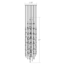 Load image into Gallery viewer, Constellation® Andromeda Round LED Pendant Light - line drawing.