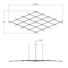 Load image into Gallery viewer, Constellation® Aquarius Medius LED Pedant Light - line drawing.