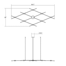 Load image into Gallery viewer, Constellation® Aquarius Minor LED Pedant Light - line drawing.