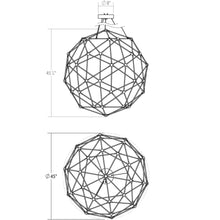 Load image into Gallery viewer, Constellation® Hedron LED Pendant Light - line drawing.
