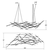 Load image into Gallery viewer, Constellation® Ursa Major LED Pendant Light - line drawing.