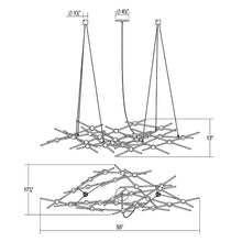 Load image into Gallery viewer, Constellation® Ursa Minor LED Pendant Light - line drawing.