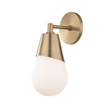 Load image into Gallery viewer, Cora Wall Light in Aged Brass/1-Light.