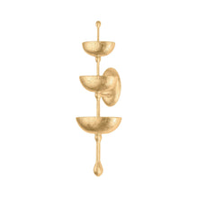 Load image into Gallery viewer, Aura Wall Light in Vintage Gold Leaf.