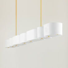 Load image into Gallery viewer, Opal Linear Pendant Light in Detail.