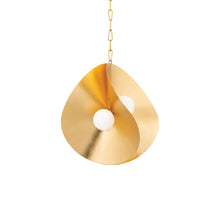Load image into Gallery viewer, Peony Pendant Light in Gold Leaf (Medium).