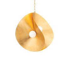Load image into Gallery viewer, Peony Pendant Light in Gold Leaf (Large).