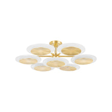 Load image into Gallery viewer, Topaz LED Chandelier in Vintage Polished Brass (7-Light).