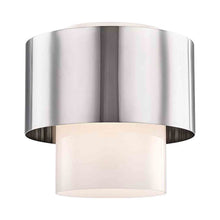 Load image into Gallery viewer, Corinth Flush Mount Ceiling Light in Polished Nickel.