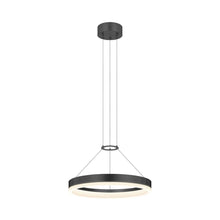 Load image into Gallery viewer, Corona Ring LED Pendant Light in Small/Satin Black.
