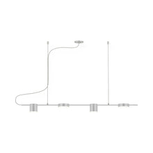 Load image into Gallery viewer, Counterpoint™ Linear LED Pendant Light in Bright Satin Aluminum (4-Light).