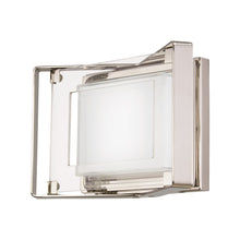 Load image into Gallery viewer, Crystal Clear LED Bath Vanity Light in Polished Nickel.