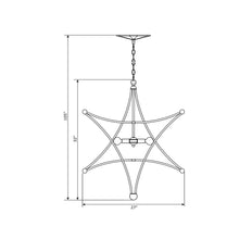 Load image into Gallery viewer, Astro Chandelier - line drawing.