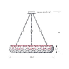 Load image into Gallery viewer, Broche Ring Chandelier - line drawing.