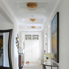 Load image into Gallery viewer, Broche Semi Flush Mount Ceiling Light in hallway.