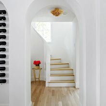 Load image into Gallery viewer, Broche Semi Flush Mount Ceiling Light in hallway.