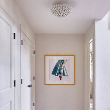 Load image into Gallery viewer, Broche Semi Flush Mount Ceiling Light in hallway.