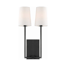 Load image into Gallery viewer, Lena Double Wall Light in Black Forged.