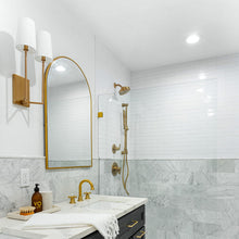 Load image into Gallery viewer, Lena Double Wall Light in bathroom.
