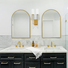Load image into Gallery viewer, Lena Double Wall Light in bathroom.